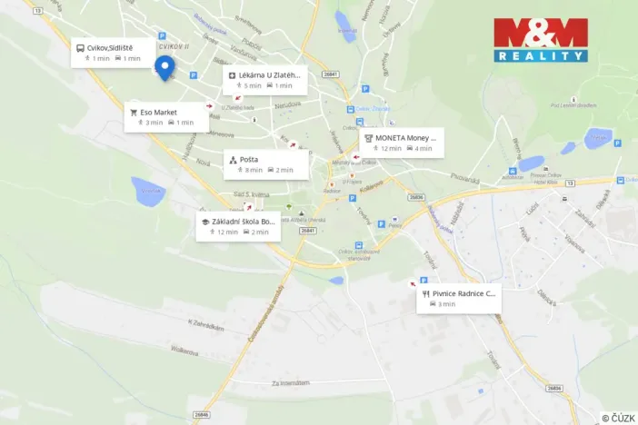 Prodej bytu 3+1, Cvikov - Cvikov II, Komenského, 56 m2