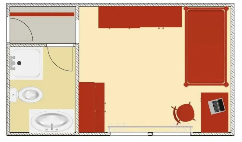 Pronájem bytu 1+kk, Praha - Písnice, Na okruhu, 20 m2