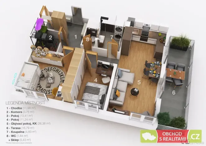 Prodej bytu 2+kk, Praha - Horní Počernice, Studnická, 73 m2