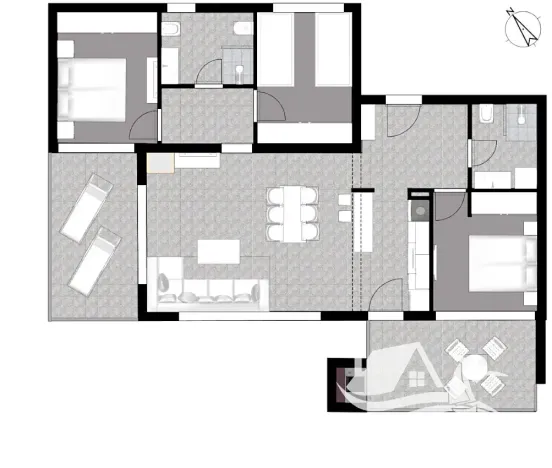 Prodej bytu 4+kk, Jasenice, Chorvatsko, 100 m2