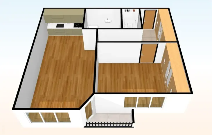 Pronájem bytu 2+kk, Praha - Nusle, Kloboučnická, 50 m2