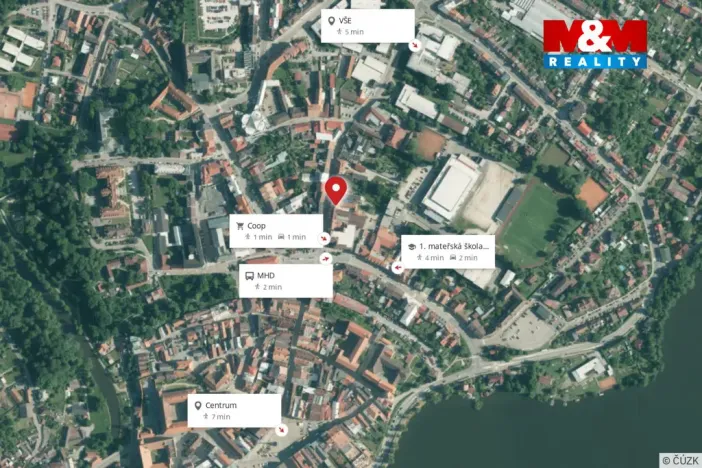 Pronájem bytu 1+1, Jindřichův Hradec - Jindřichův Hradec II, Jarošovská, 30 m2