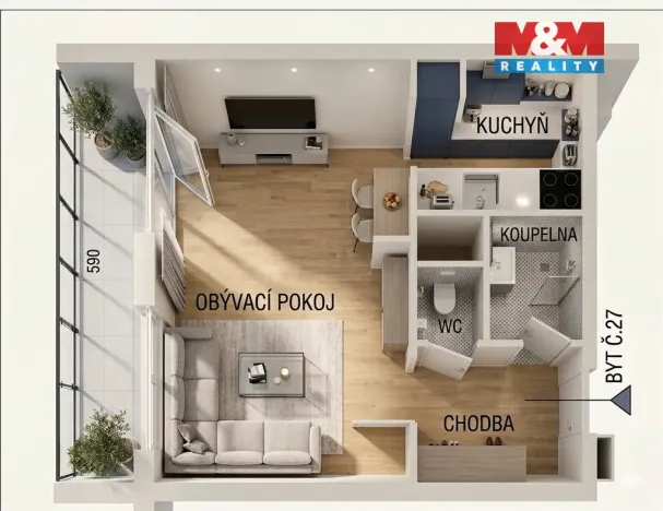 Prodej bytu 1+kk, Praha - Žižkov, Za žižkovskou vozovnou, 43 m2
