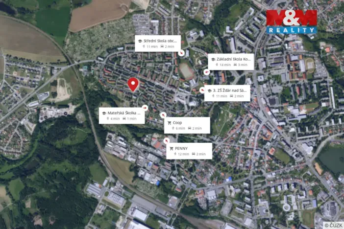 Pronájem bytu 2+1, Žďár nad Sázavou - Žďár nad Sázavou 3, Okružní, 56 m2