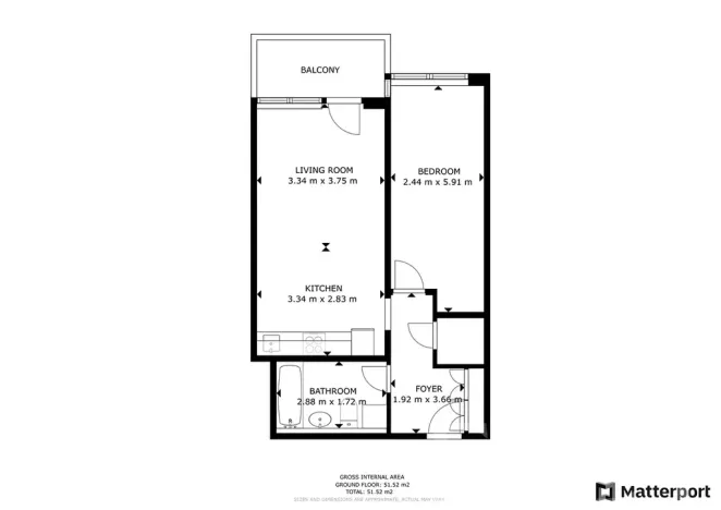 Pronájem bytu 2+kk, Praha - Vysočany, Pod Harfou, 48 m2