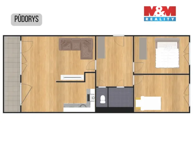 Pronájem bytu 3+kk, Kolín - Kolín V, Za Baštou, 70 m2