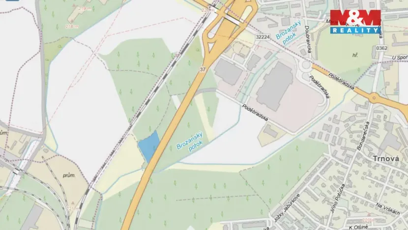 Prodej lesa, Pardubice - Trnová, 3361 m2
