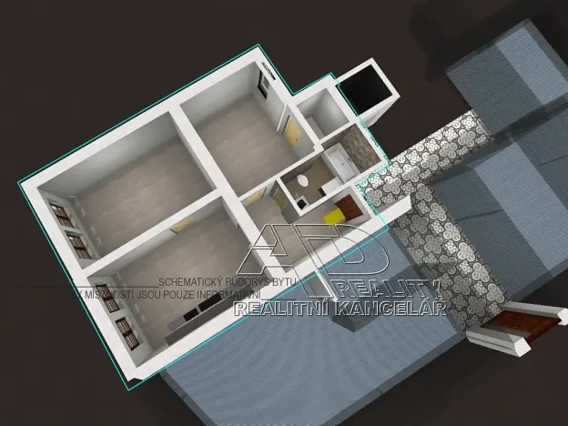 Pronájem atypického bytu, České Budějovice, Fráni Šrámka, 65 m2