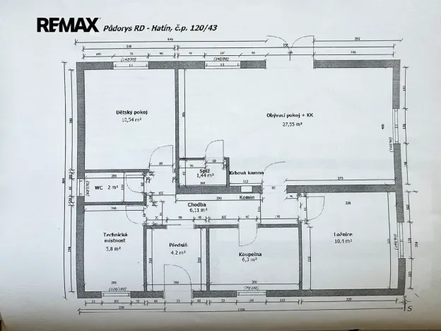 Pronájem rodinného domu, Hatín, 90 m2