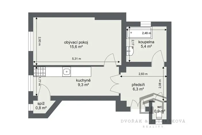 Prodej bytu 1+1, Praha - Vinohrady, Čáslavská, 39 m2
