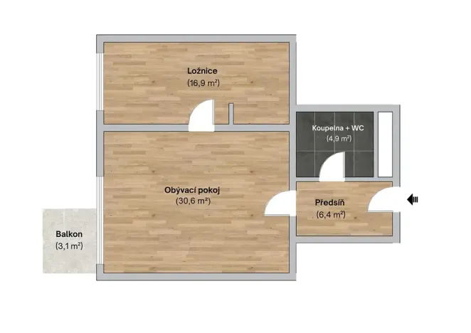 Pronájem bytu 2+kk, Praha - Dolní Chabry, K Beranovu, 61 m2