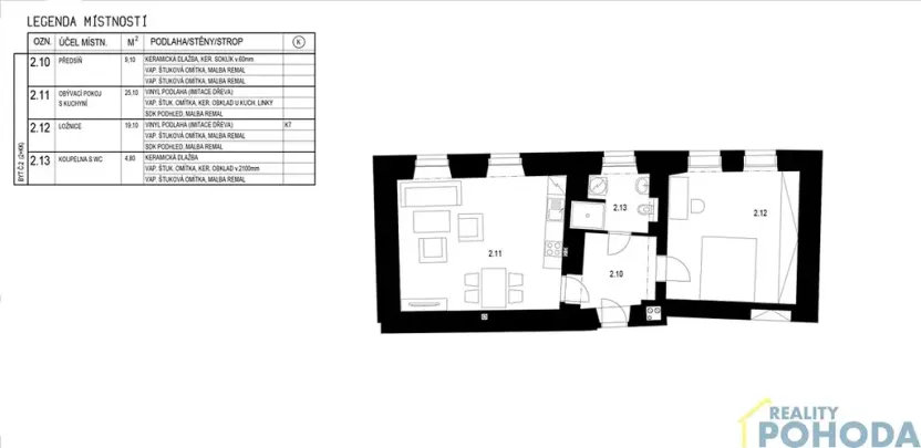 Pronájem bytu 2+kk, Vysoké Mýto, Fügnerova, 58 m2