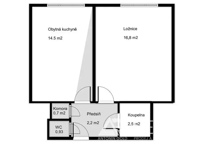 Prodej bytu 1+1, Praha - Libeň, Andrštova, 40 m2