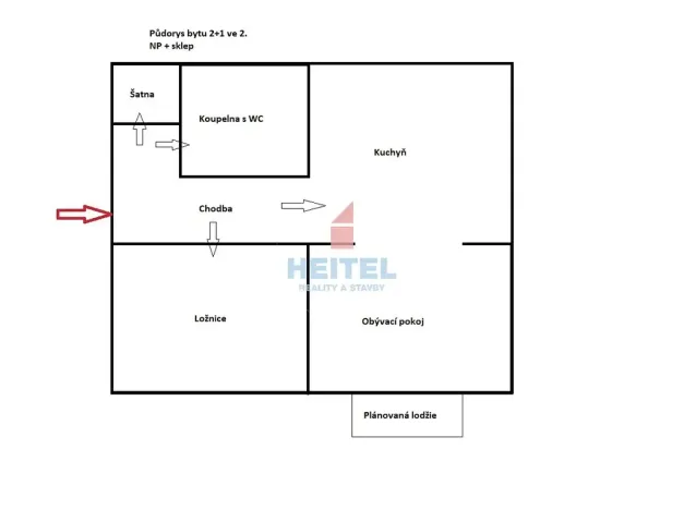Prodej bytu 2+1, Ostrava, Gerasimovova, 52 m2
