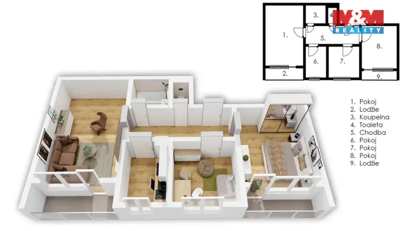 Prodej bytu 4+kk, Roudnice, 82 m2
