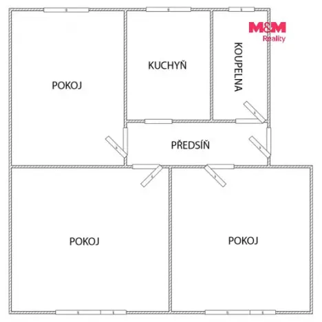 Prodej bytu 3+1, Litvínov - Horní Litvínov, Tyrše a Fügnera, 71 m2
