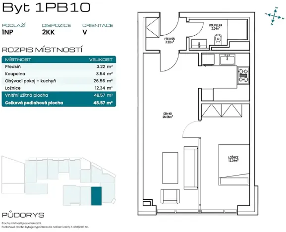 Prodej bytu 2+kk, Mladá Boleslav, Tovačovského, 48 m2