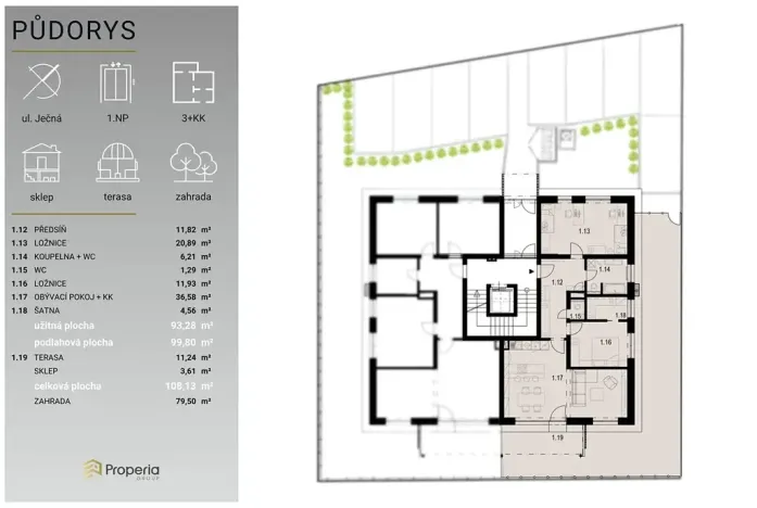 Prodej bytu 3+kk, Brno, Ječná, 94 m2