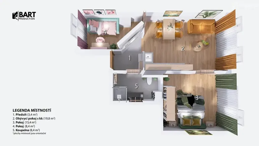 Prodej bytu 2+kk, Brno, Elgartova, 63 m2