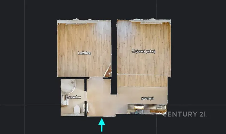 Pronájem bytu 2+kk, Ostrava, U Studia, 36 m2