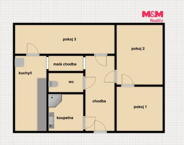 Pronájem bytu 3+1, Dobruška, Opočenská, 68 m2