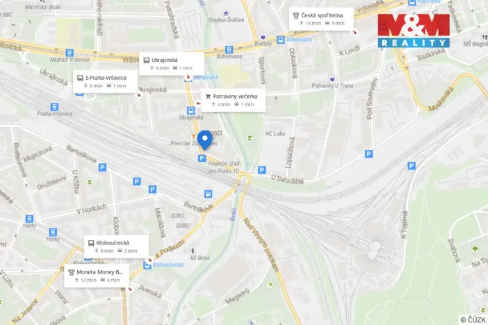 Pronájem bytu 1+kk, Praha - Vršovice, Petrohradská, 30 m2