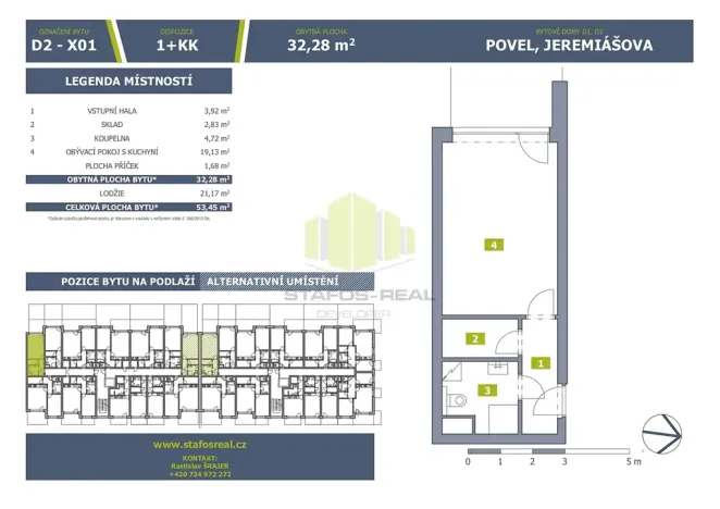 Prodej bytu 1+kk, Olomouc, Jeremiášova, 32 m2