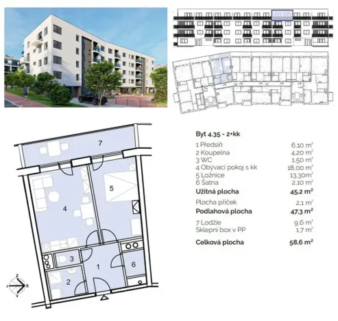 Prodej bytu 2+kk, Hustopeče, 58 m2