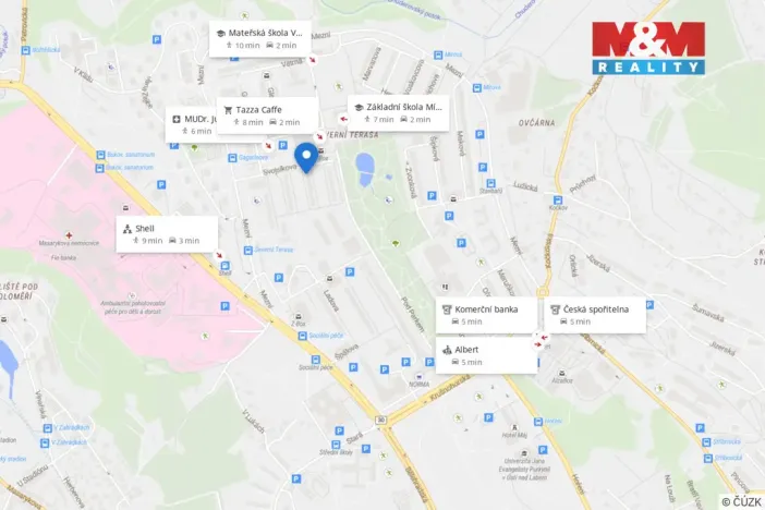 Pronájem bytu 2+1, Ústí nad Labem - Severní Terasa, Svojsíkova, 55 m2