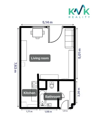 Pronájem bytu 1+kk, Karlovy Vary, Waldertova, 39 m2