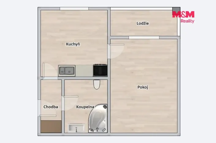Pronájem bytu 2+kk, Čáslav - Čáslav-Nové Město, Prokopa Holého, 38 m2