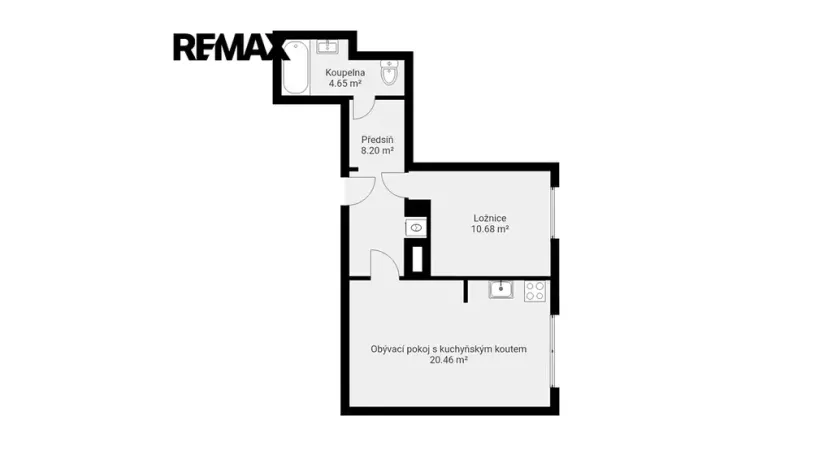 Pronájem bytu 2+kk, Příbram, Čechovská, 46 m2