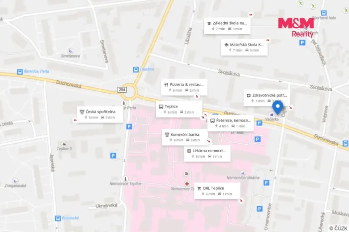 Pronájem bytu 3+1, Teplice, Duchcovská, 80 m2