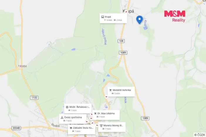 Prodej pozemku pro bydlení, Krupá, 354 m2