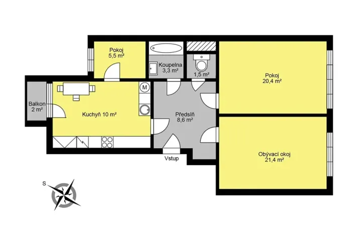 Pronájem bytu 2+1, Brno, Svatopluka Čecha, 74 m2