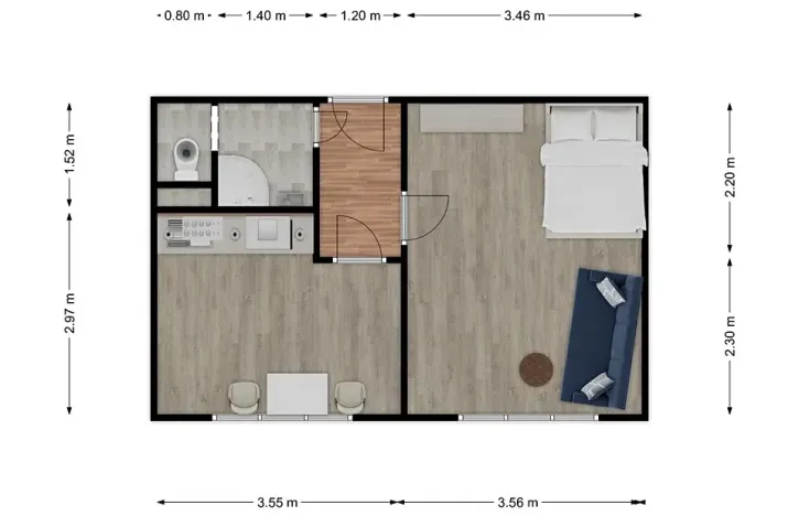 Pronájem bytu 1+1, Jihlava, Královský vršek, 33 m2