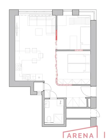Pronájem bytu 3+kk, Brno, Pellicova, 47 m2