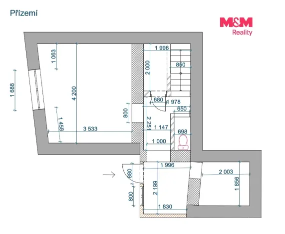 Prodej rodinného domu, Jeviněves, 45 m2