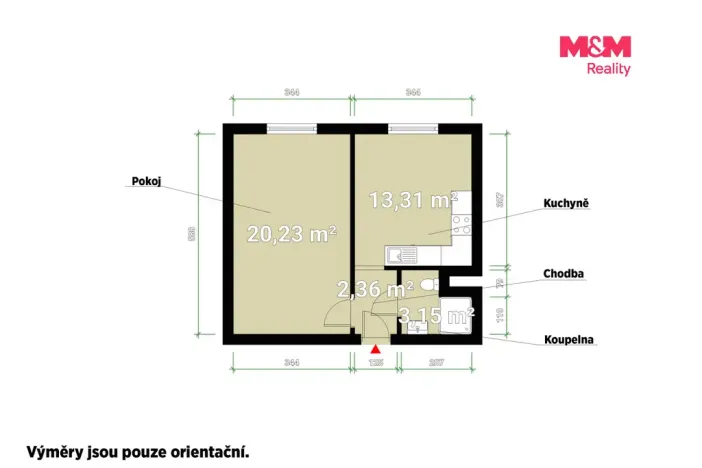 Pronájem bytu 2+kk, Plzeň - Bolevec, Kaznějovská, 40 m2