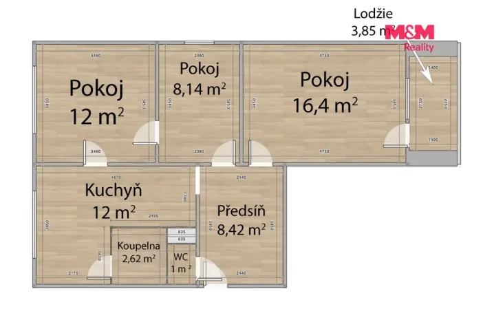 Prodej bytu 3+1, Třemošná, Sídliště, 62 m2
