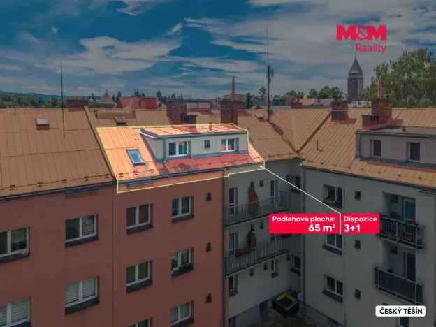 Prodej bytu 3+1, Český Těšín, Komenského, 65 m2