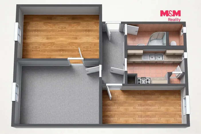 Prodej bytu 3+kk, Kynšperk nad Ohří, Na Příkopech, 55 m2