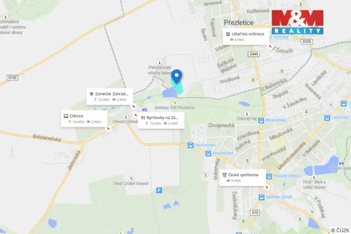 Prodej zahrady, Přezletice, 300 m2
