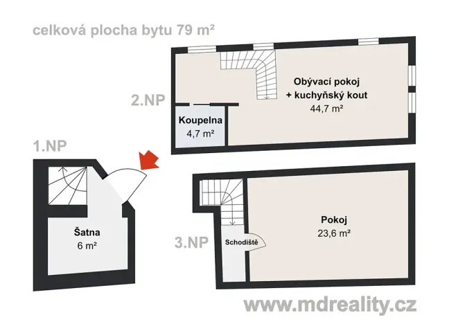 Prodej bytu 2+kk, Třebíč, Na Úbočí, 85 m2