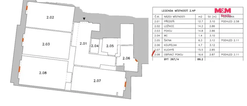 Prodej bytu 3+1, Praha - Vysočany, Podnádražní, 93 m2