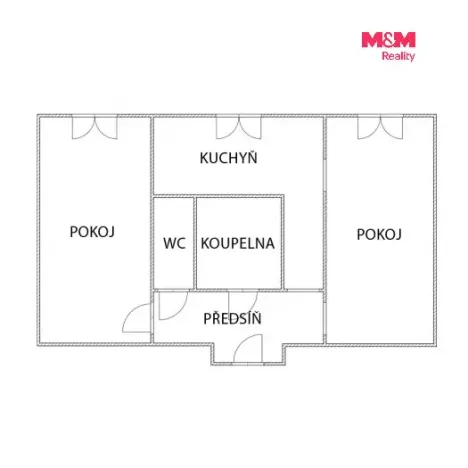Pronájem bytu 2+1, Skuteč, Sládkova, 55 m2