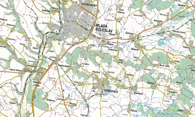Prodej pole, Dobrovice, 3441 m2