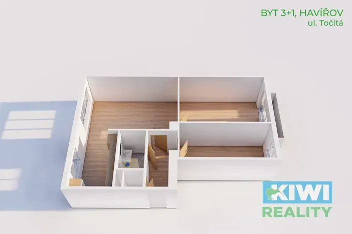Pronájem bytu 3+1, Havířov, Točitá, 61 m2