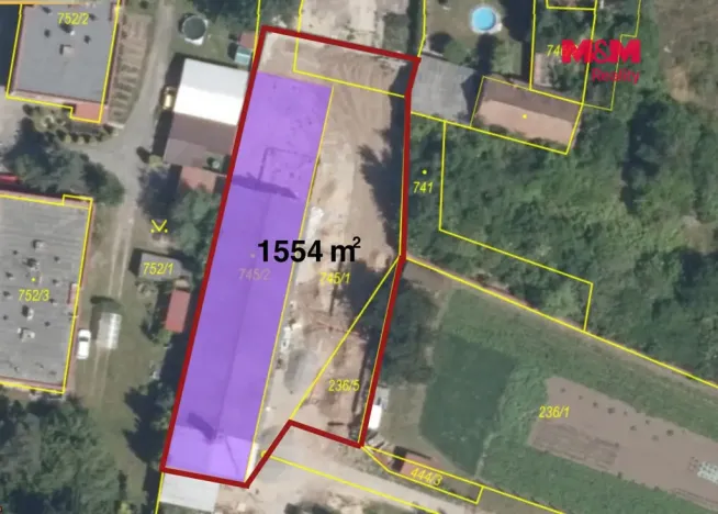 Prodej komerčního pozemku, Semice, 1554 m2