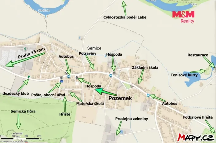 Prodej pozemku pro bydlení, Semice, 1554 m2